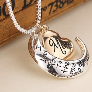 Gift for Mom! I Love You to the Moon and Back Mom Necklace